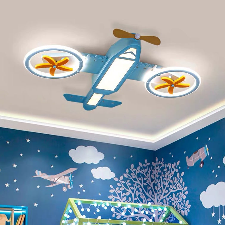 Nordic LED Ceiling Lam Plane Shade Flush Mount Light Fixture for Kids' Room