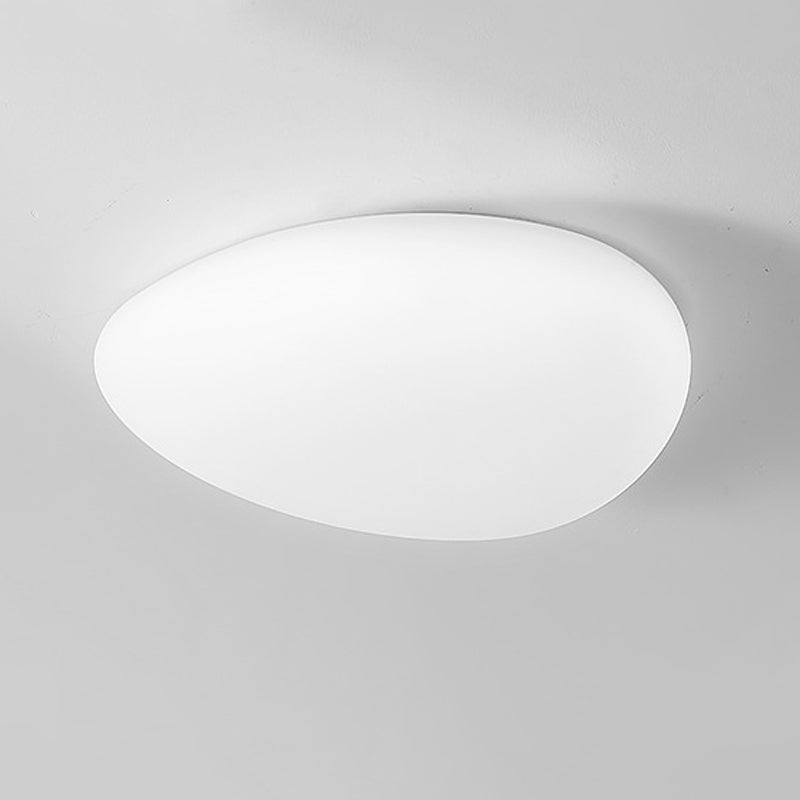 Modern 1 - Light Ceiling Flush Mount Metal and Plastic Geometric Ceiling Flush in White