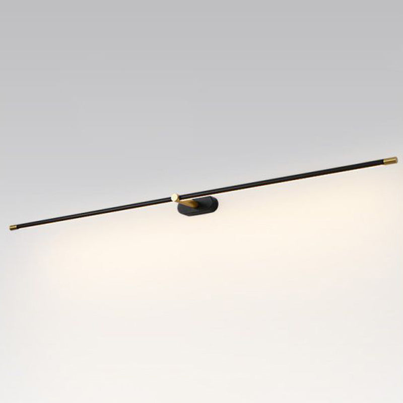 Contemporary Black Single Bathroom Vanity Light Single LED Metal Bath Bar