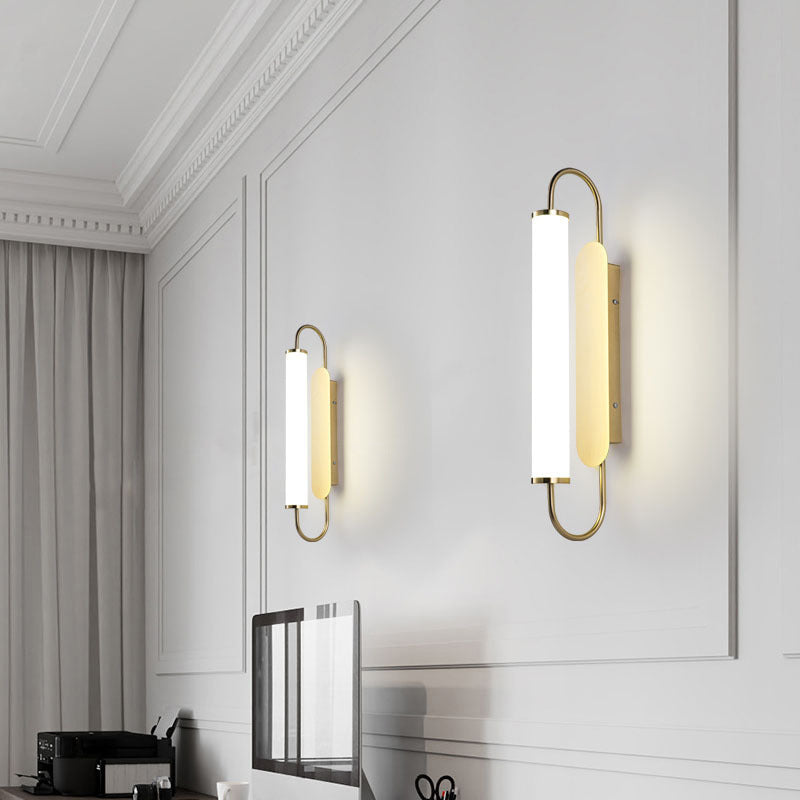 Contemporary LED Mirror Lamp Gold Vanity Light Fixtures for Bathroom