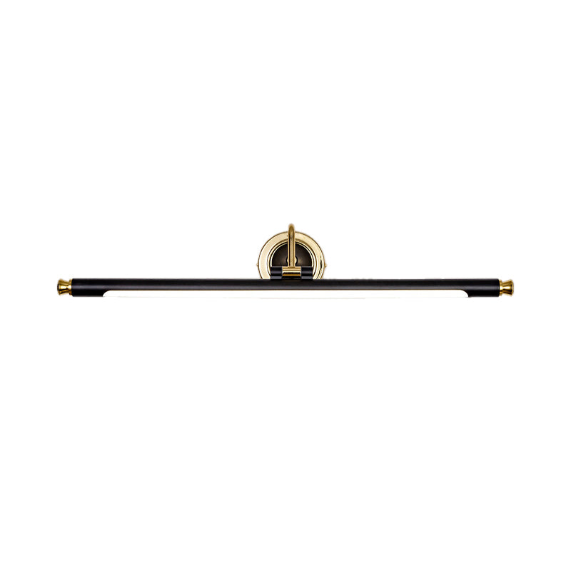 Contemporary LED Mirror Lamp Metal Vanity Light Fixtures in Black and Gold for Bathroom