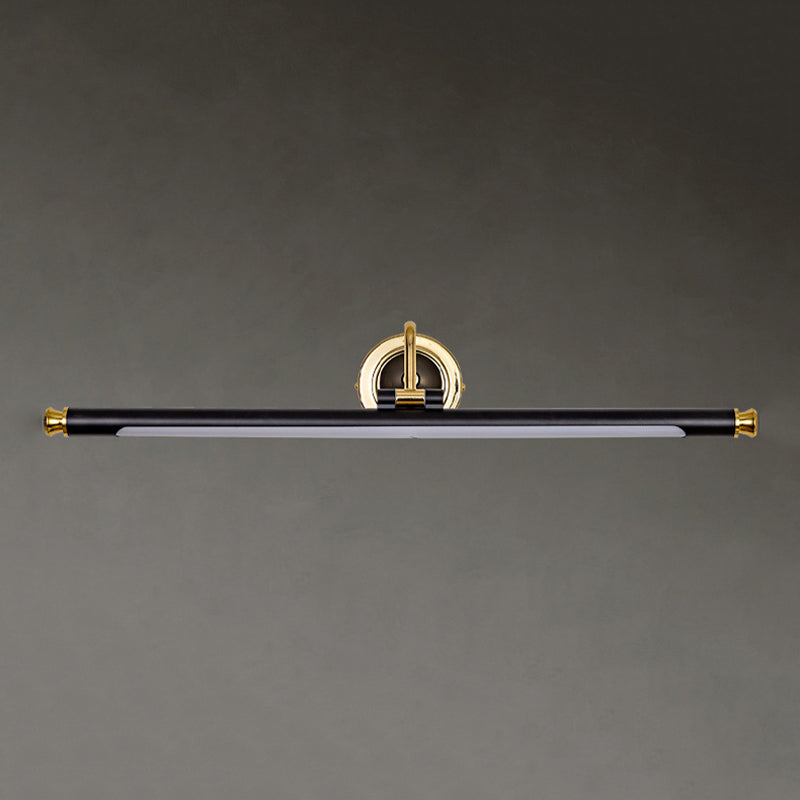 Contemporary LED Mirror Lamp Metal Vanity Light Fixtures in Black and Gold for Bathroom