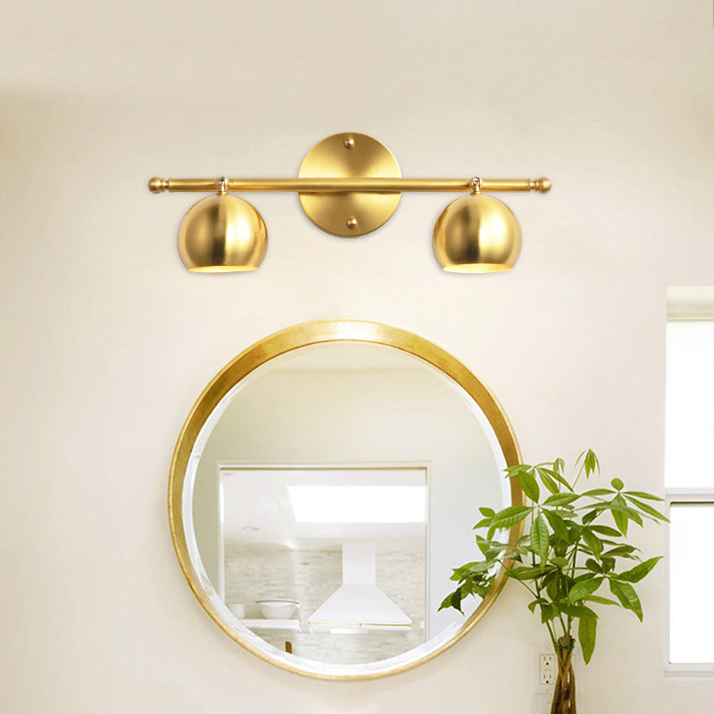 Multi Lights Mirror Front Light Gold Vanity Light with Metal Shade for Bathroom