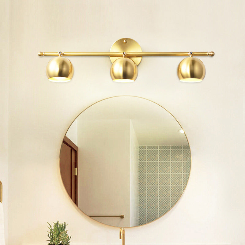 Multi Lights Mirror Front Light Gold Vanity Light with Metal Shade for Bathroom