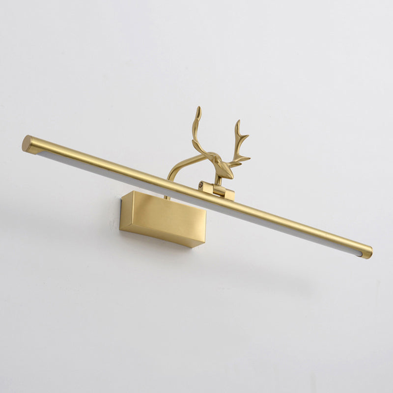 Antlers LED Mirror Front Light Gold Vanity Light with Acrylic Shade for Bathroom