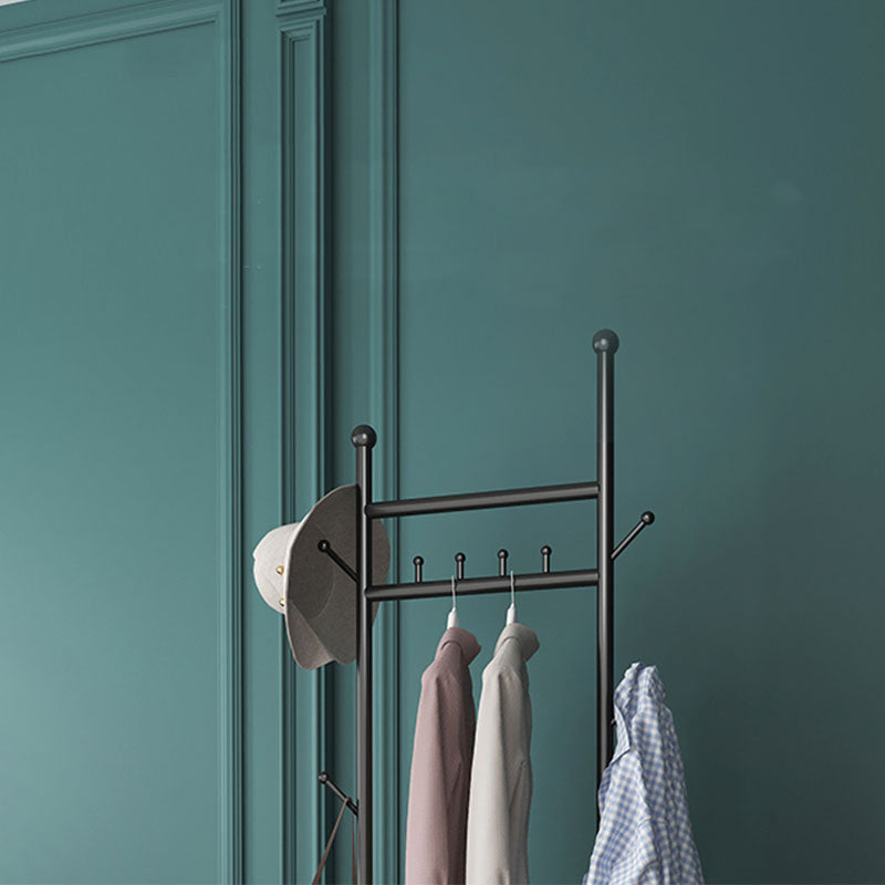 Luxurious Metallic Coat Hanger Solid Color Free Standing Hooks Design Coat Rack