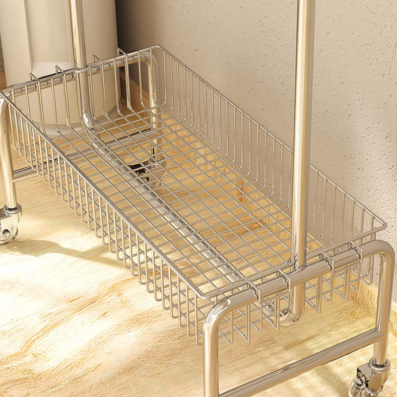 Industrial Hall Stand Metal Hanging Rail and Storage Shelf Coat Rack