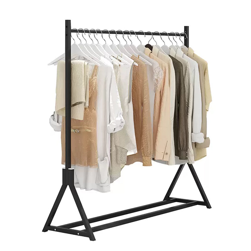 Modern Free Standing Solid Color Metal Coat Rack with Storage Shelving