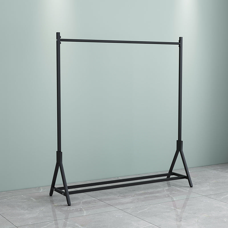 Modern Free Standing Solid Color Metal Coat Rack with Storage Shelving