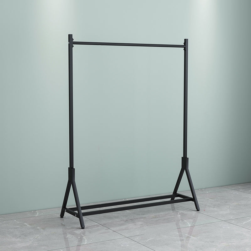 Modern Free Standing Solid Color Metal Coat Rack with Storage Shelving