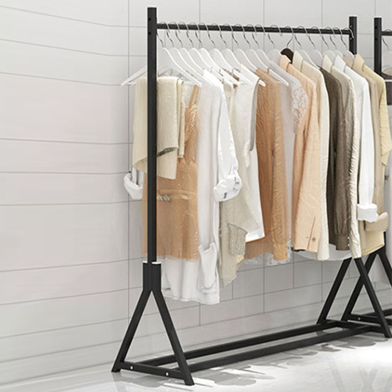 Modern Free Standing Solid Color Metal Coat Rack with Storage Shelving