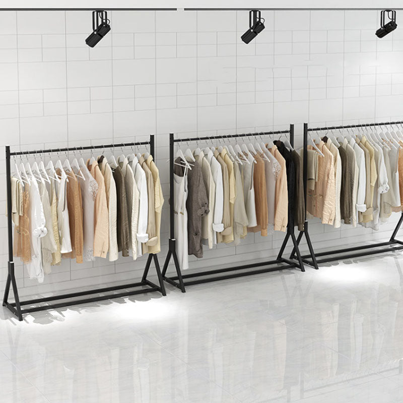 Modern Free Standing Solid Color Metal Coat Rack with Storage Shelving