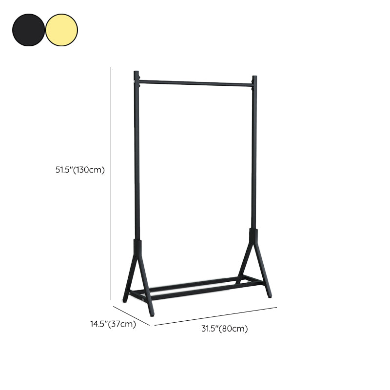 Modern Free Standing Solid Color Metal Coat Rack with Storage Shelving