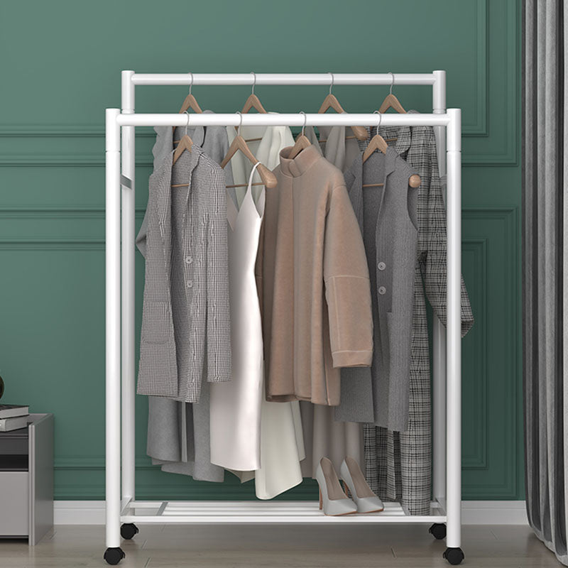 Contemporary Entryway Kit Metal Hanging Rails and Storage Shelving Coat Rack