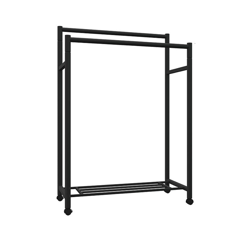 Contemporary Entryway Kit Metal Hanging Rails and Storage Shelving Coat Rack