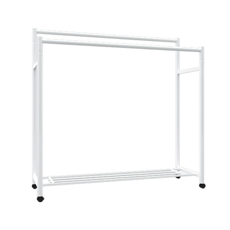 Contemporary Entryway Kit Metal Hanging Rails and Storage Shelving Coat Rack