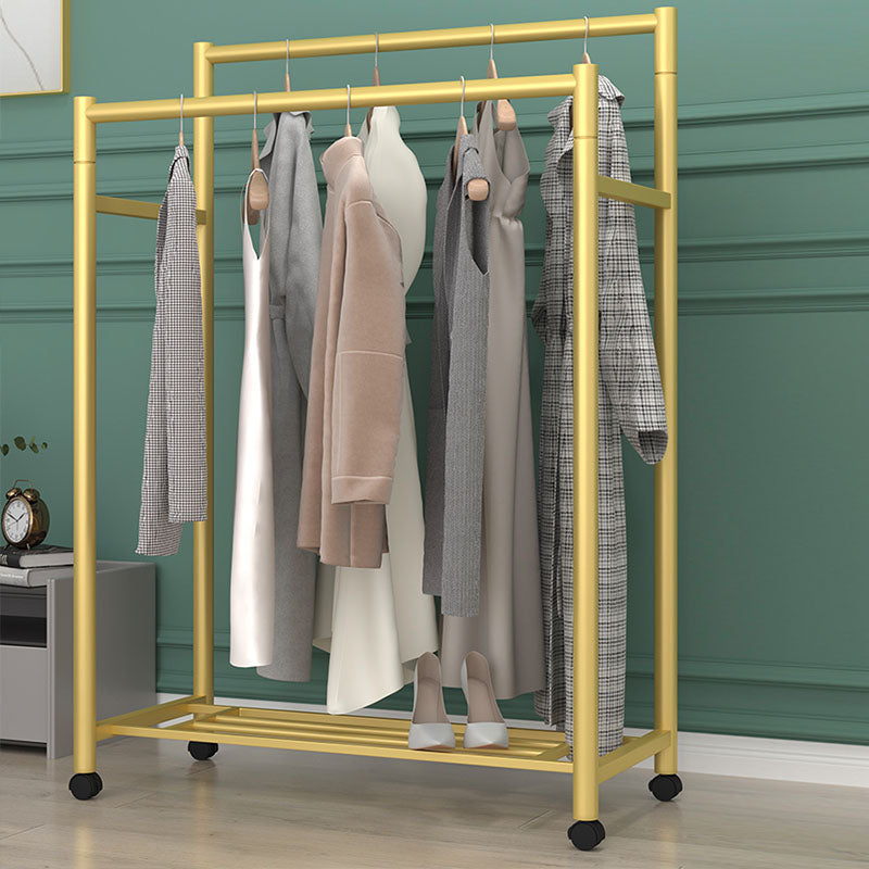 Contemporary Entryway Kit Metal Hanging Rails and Storage Shelving Coat Rack