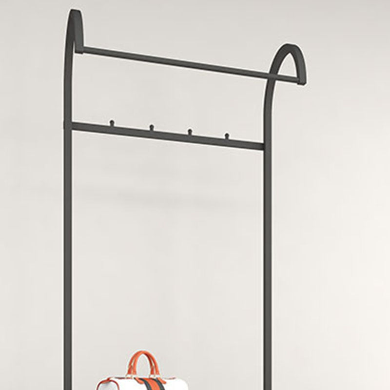 Luxurious Metallic Coat Hanger Free Standing Multilayer Shelves Design Coat Rack