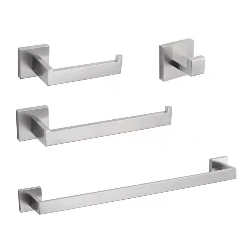 Stainless Steel Bathroom Hardware Modern Style Simple Bathroom Hardware Set