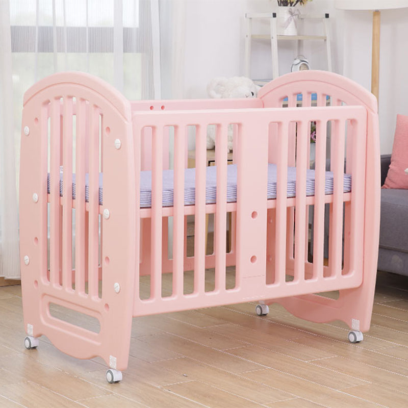 Adjustable Height Movable Crib Modern Plastic 4-In-1 Convertible Crib