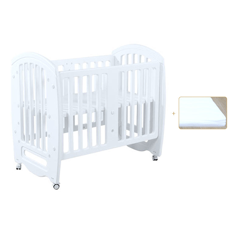 Adjustable Height Movable Crib Modern Plastic 4-In-1 Convertible Crib