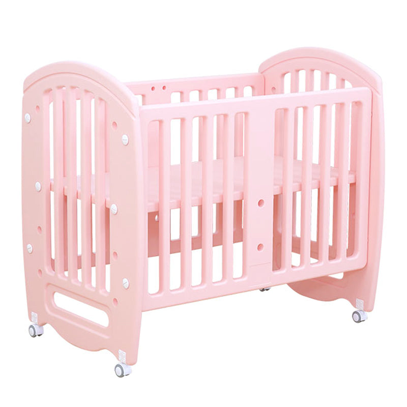 Adjustable Height Movable Crib Modern Plastic 4-In-1 Convertible Crib