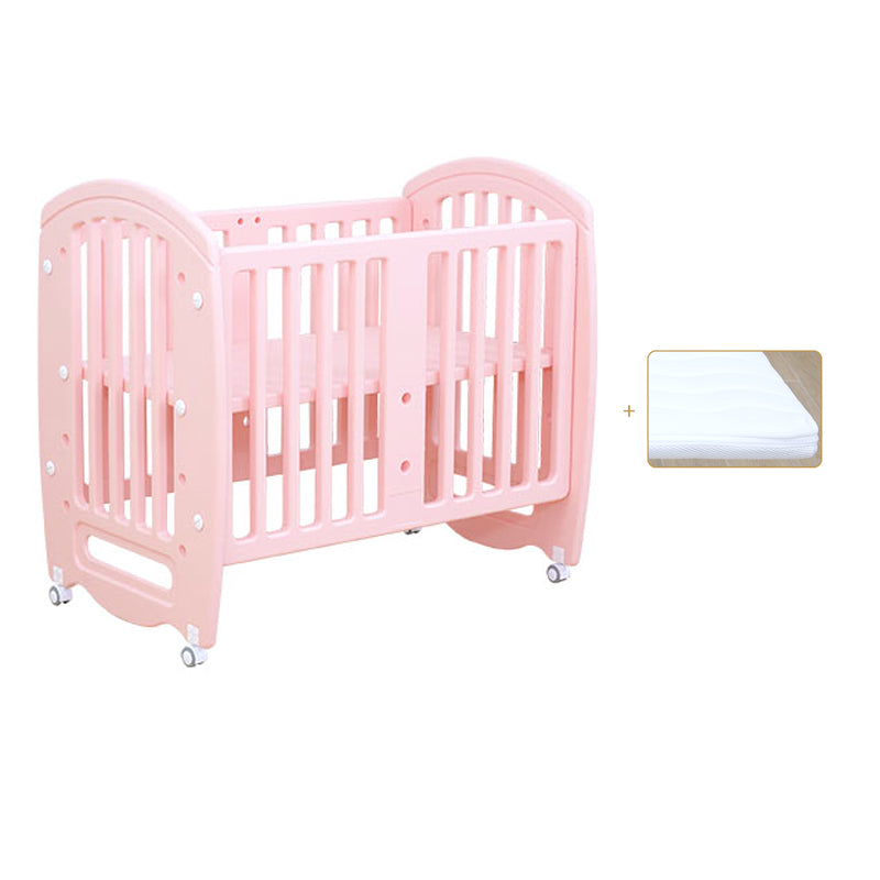 Adjustable Height Movable Crib Modern Plastic 4-In-1 Convertible Crib