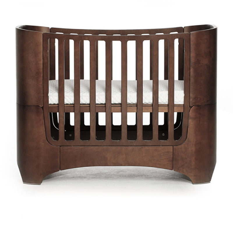 Solid Wood Adjustable Height Crib Home  5-In-1 Convertible Crib