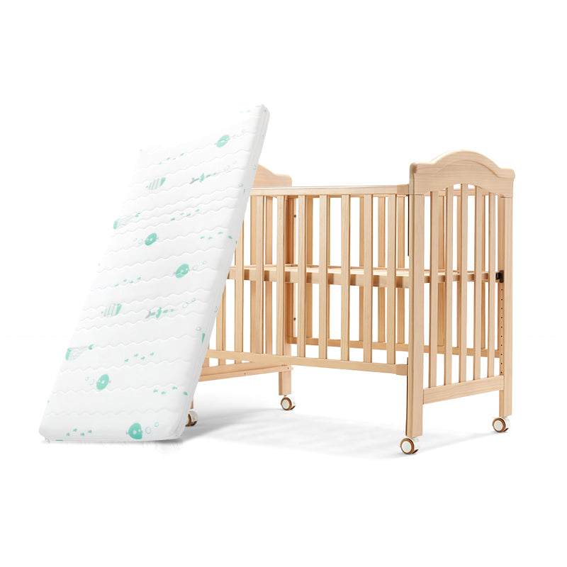 Rectangle Farmhouse Style Crib Solid Wood 3-In-1 Convertible Crib