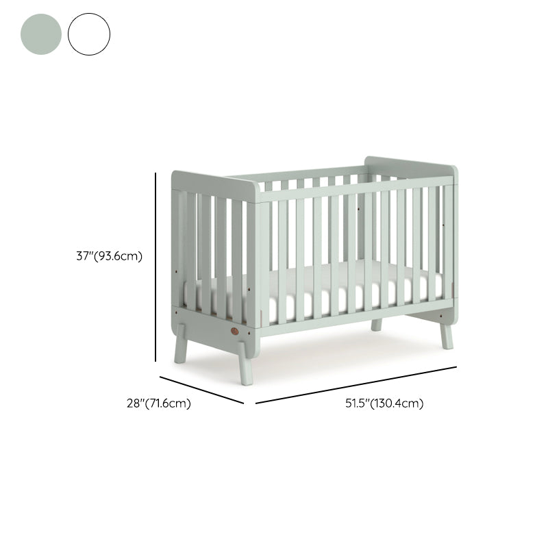 Nordic Style Bedroom Crib Solid Wood 3-In-1 Convertible Crib