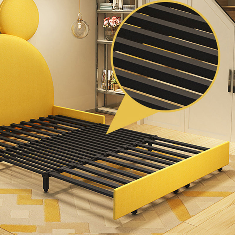 Metal Daybed  with Mattress Contemporary Yellow Convertible Kids Bed