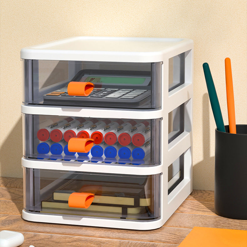 Drawers Filing Cabinet Simple Transparent Plastic Vertical Filing Cabinet