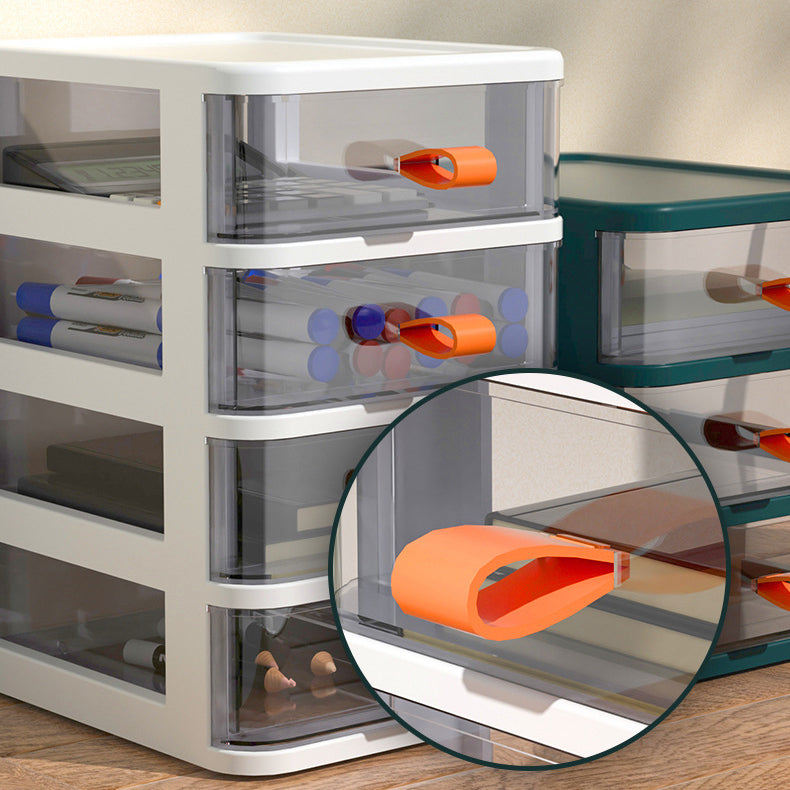 Drawers Filing Cabinet Simple Transparent Plastic Vertical Filing Cabinet