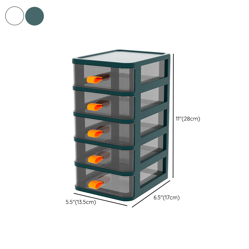 Drawers Filing Cabinet Simple Transparent Plastic Vertical Filing Cabinet