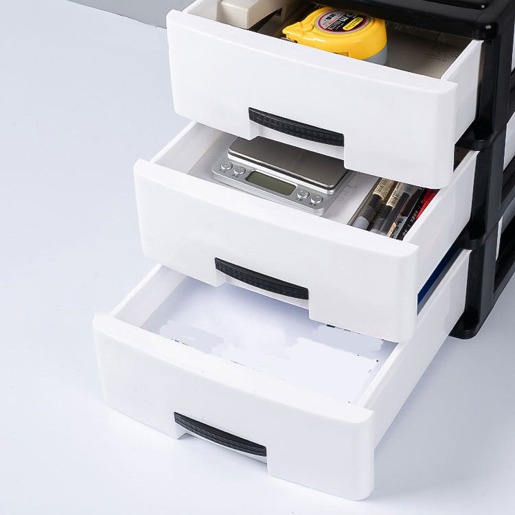 Modern Vertical Filing Cabinet Plastic Drawers File Cabinet for Home or Office