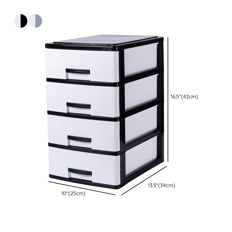 Modern Vertical Filing Cabinet Plastic Drawers File Cabinet for Home or Office