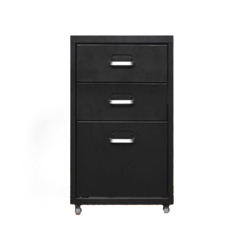 Traditional Cabinet Metal Vertical File with Drawers and Pedestal Cabinet