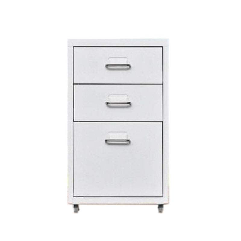 Traditional Cabinet Metal Vertical File with Drawers and Pedestal Cabinet