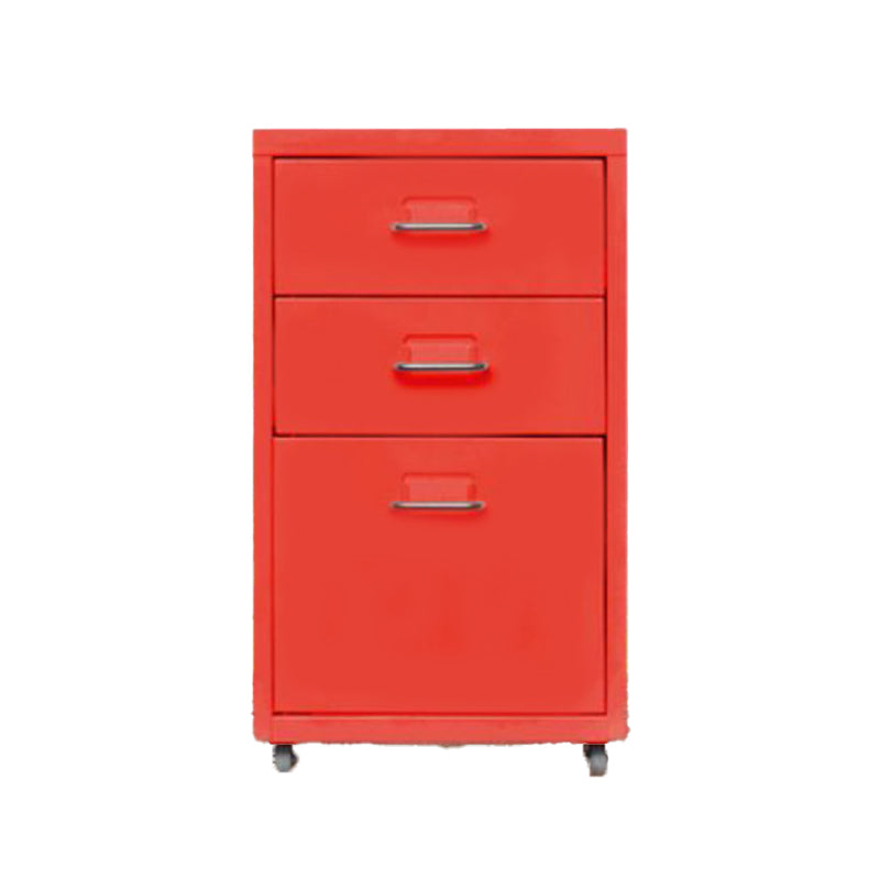 Traditional Cabinet Metal Vertical File with Drawers and Pedestal Cabinet