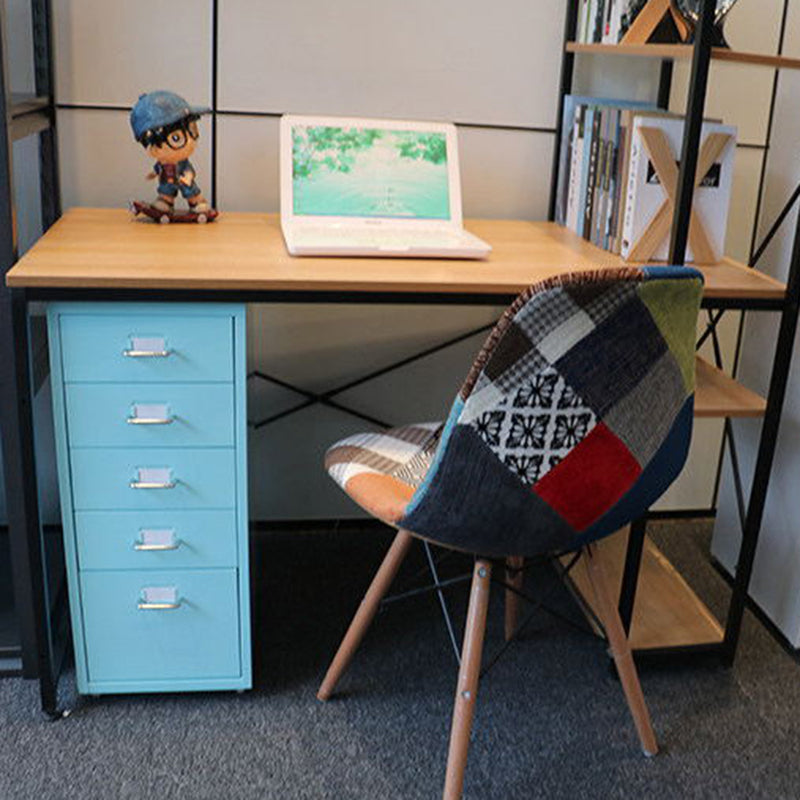 Traditional Cabinet Metal Vertical File with Drawers and Pedestal Cabinet