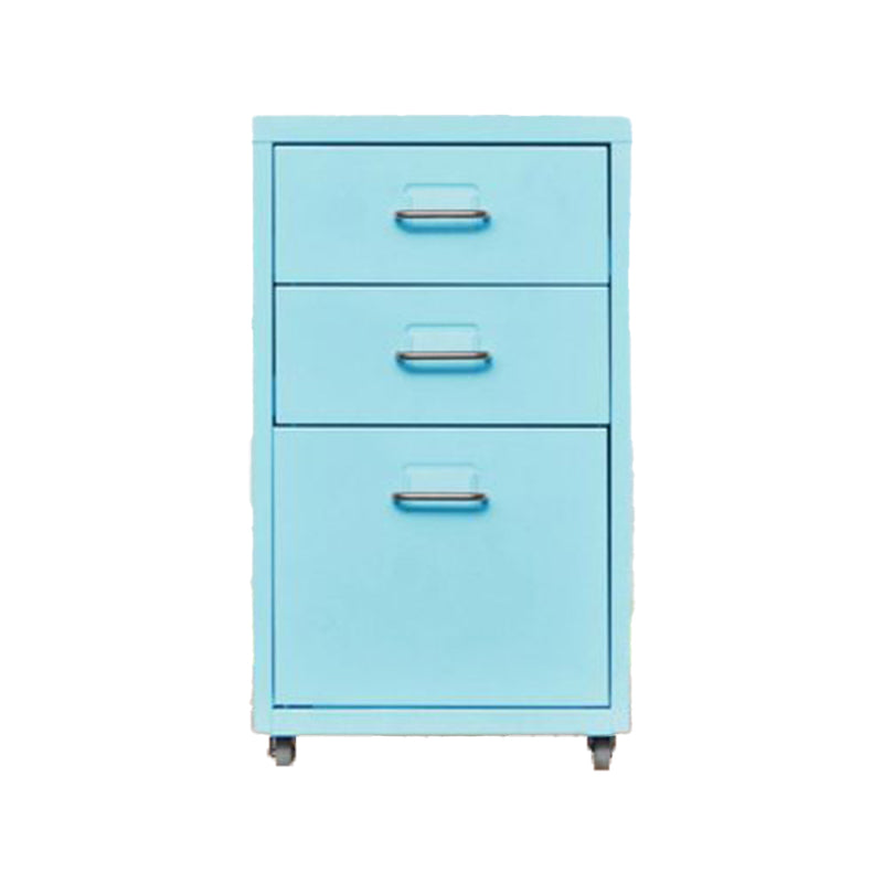 Traditional Cabinet Metal Vertical File with Drawers and Pedestal Cabinet