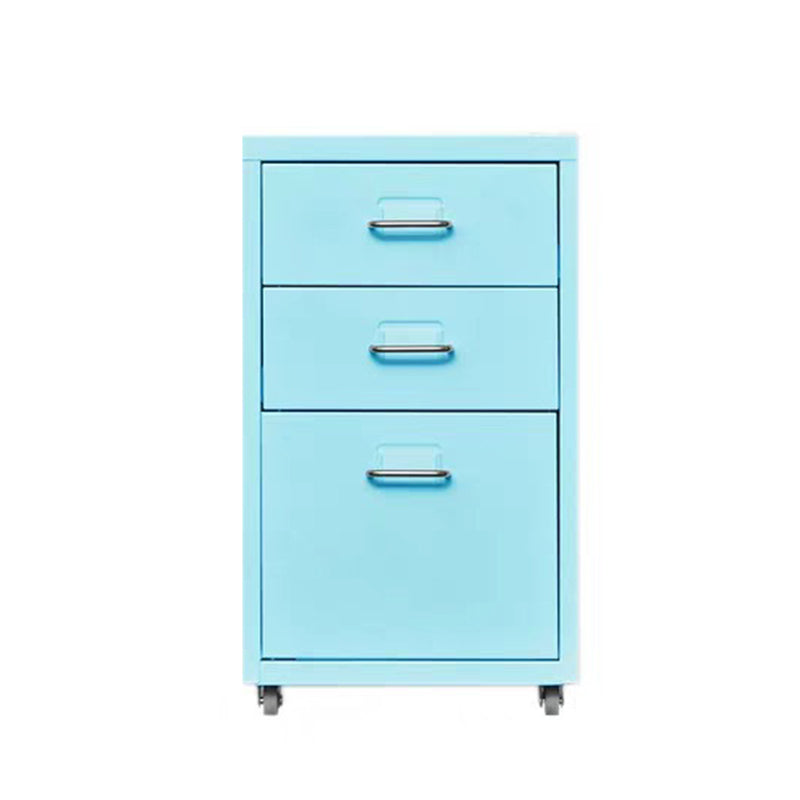 Traditional Cabinet Metal Vertical File with Drawers and Pedestal Cabinet