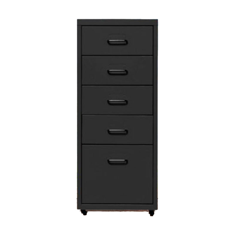 Traditional Cabinet Metal Vertical File with Drawers and Pedestal Cabinet