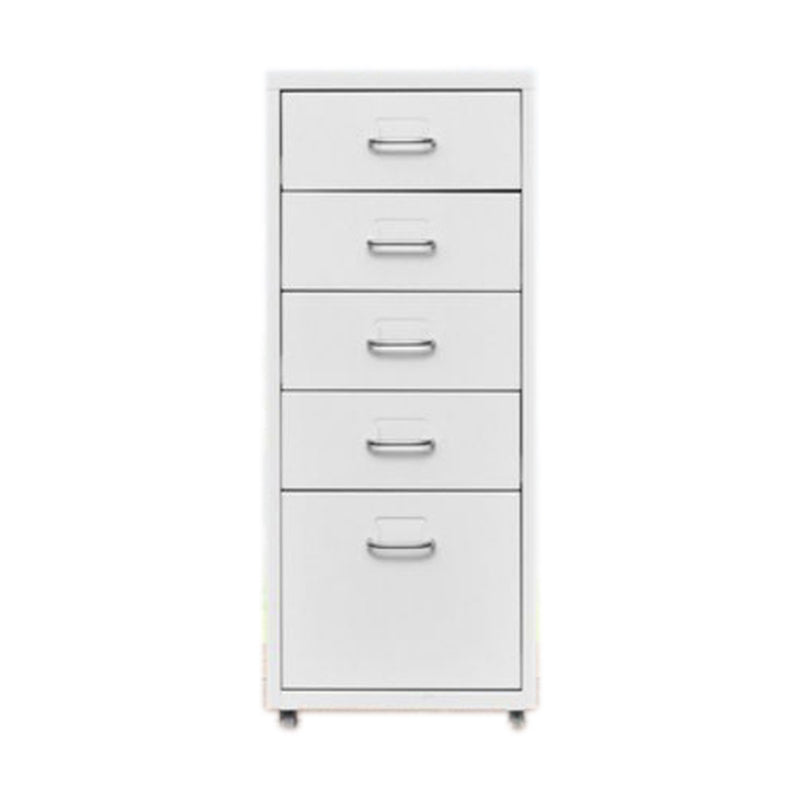 Traditional Cabinet Metal Vertical File with Drawers and Pedestal Cabinet