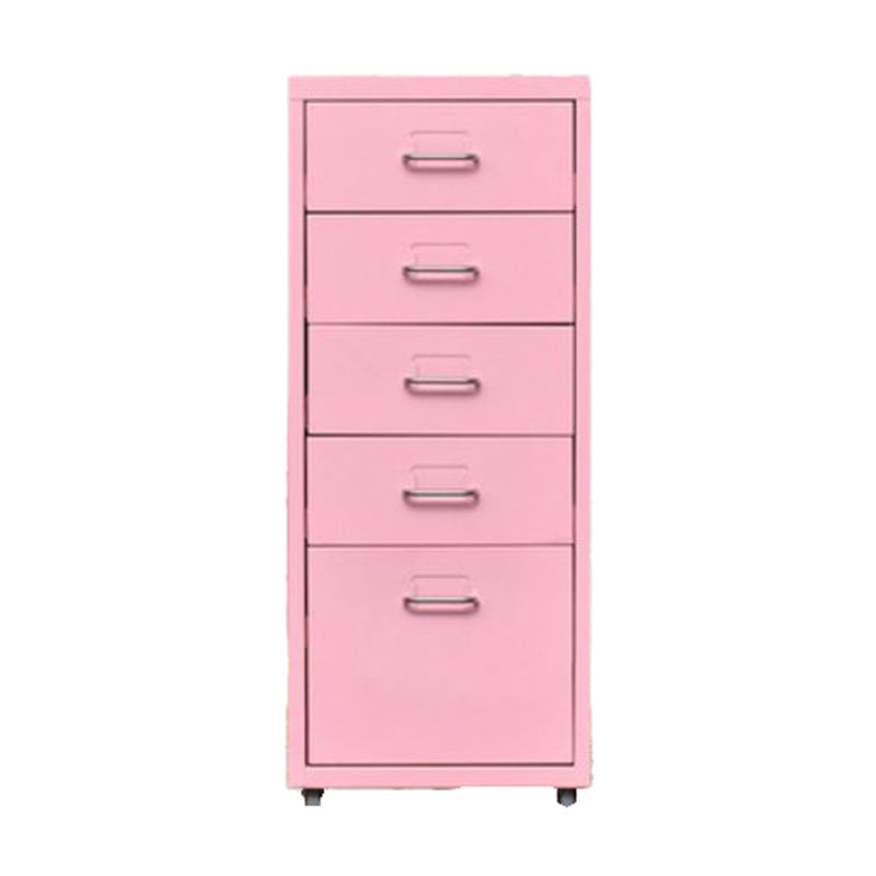 Traditional Cabinet Metal Vertical File with Drawers and Pedestal Cabinet