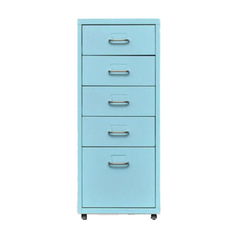 Traditional Cabinet Metal Vertical File with Drawers and Pedestal Cabinet