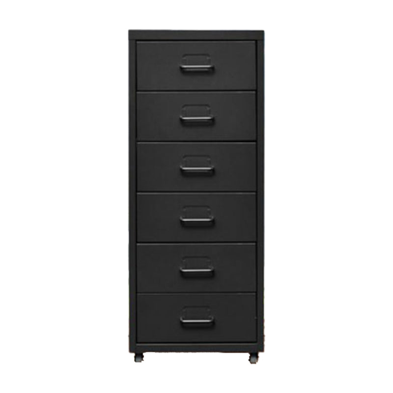 Traditional Cabinet Metal Vertical File with Drawers and Pedestal Cabinet