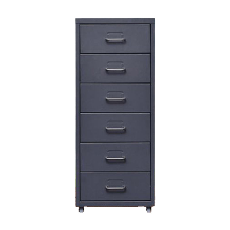 Traditional Cabinet Metal Vertical File with Drawers and Pedestal Cabinet