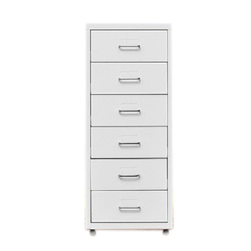 Traditional Cabinet Metal Vertical File with Drawers and Pedestal Cabinet