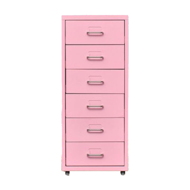 Traditional Cabinet Metal Vertical File with Drawers and Pedestal Cabinet